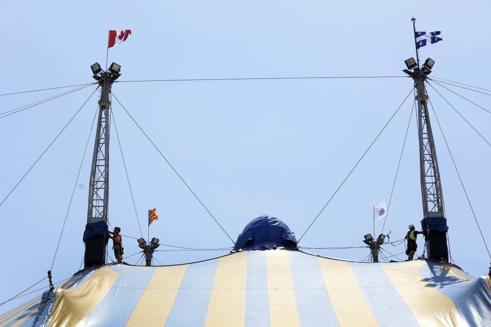 El Cirque du Soleil levanta la Gran Carpa que acogerá el espectáculo ''Kooza''