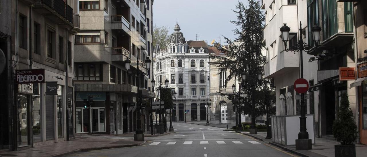 Las calles de Oviedo, vacías