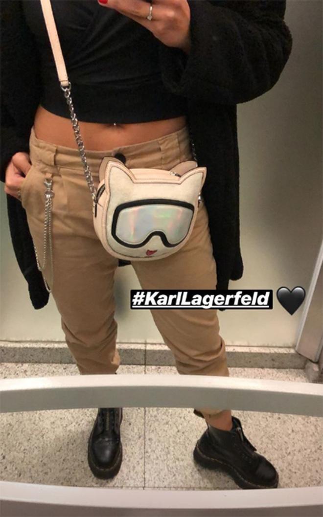 Cristina Pedroche con bolso de Karl Lagerfeld