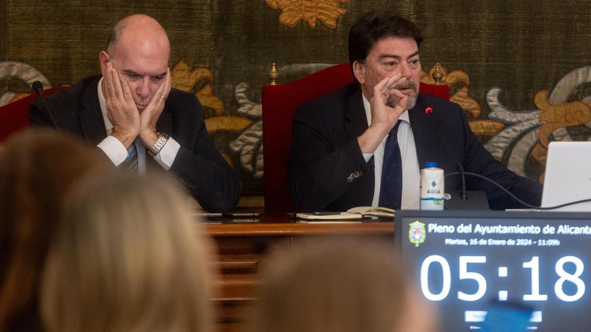 Barcala aprueba los presupuestos de Alicante a cambio de una veintena de cesiones a Vox tras estar un año prorrogados