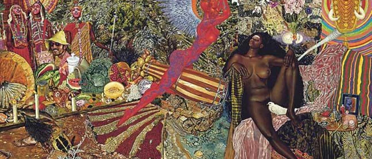 Portada de Mati Klarwein para el álbum de Carlos Santana ´Abraxas´.