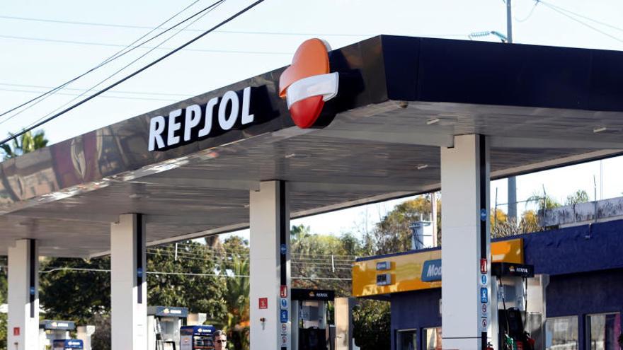 Una gasolinera de la compañía Repsol.