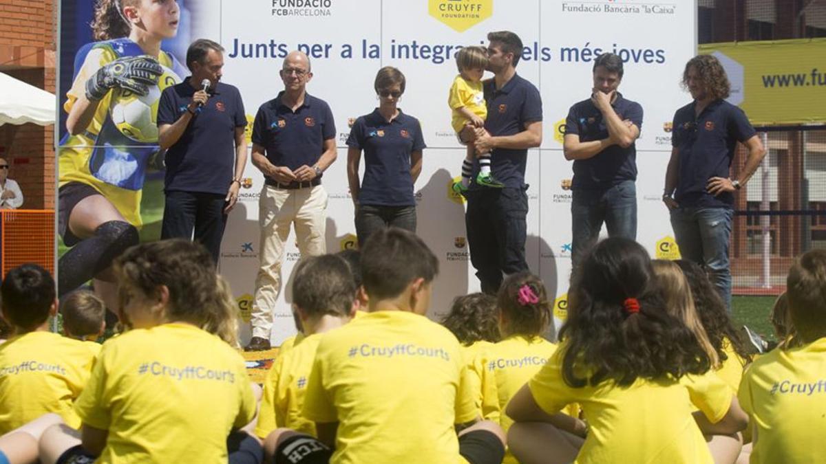 Cardoner, durante el acto de inauguruación de la 'Cruyff Court'