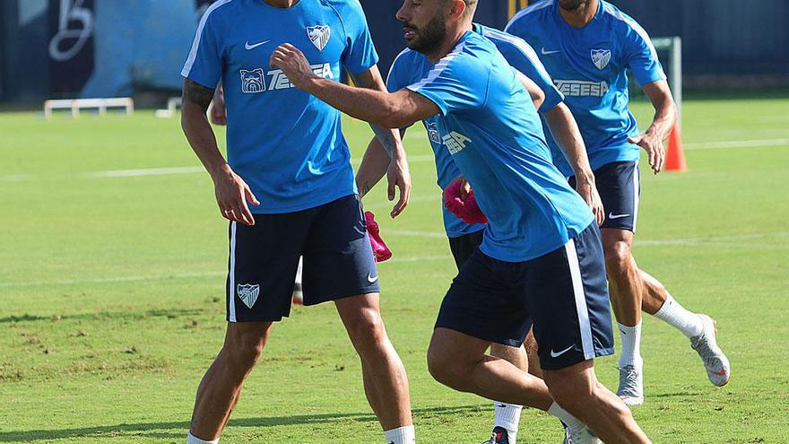 Entrenamiento del Málaga CF.