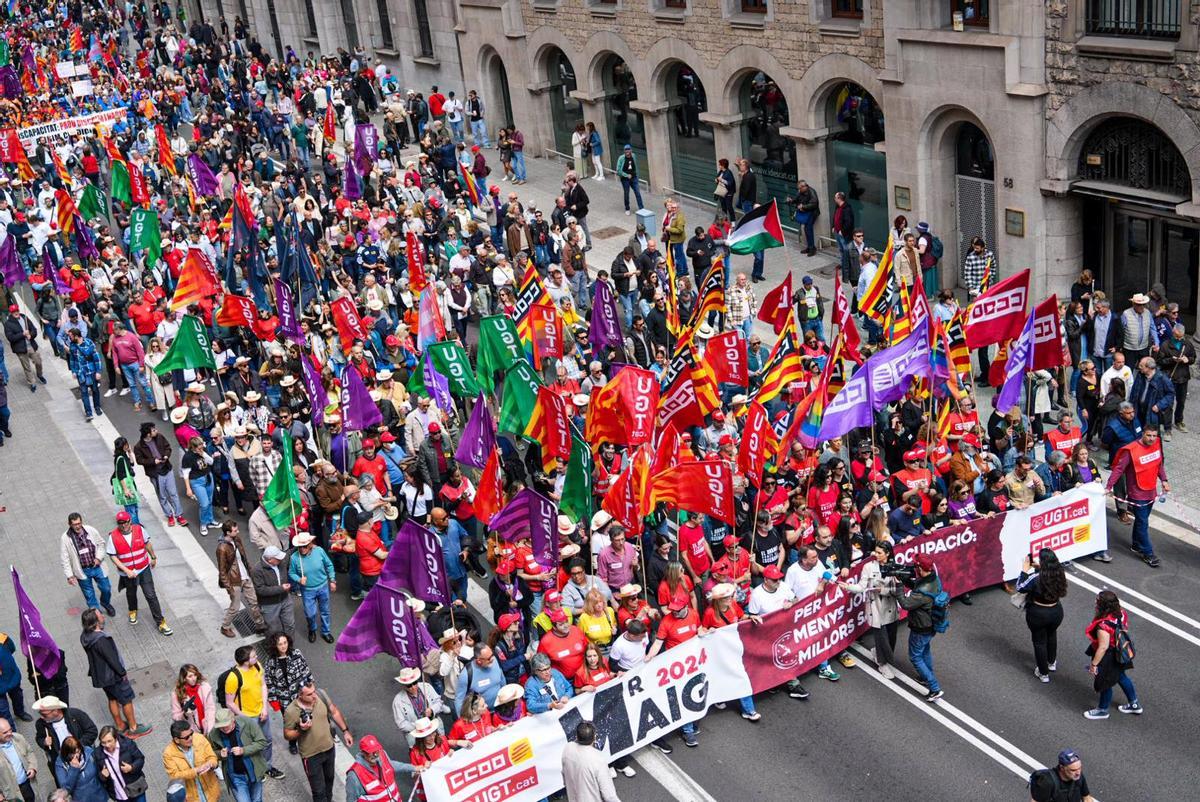 Celebración del 1 de Mayo en Barcelona