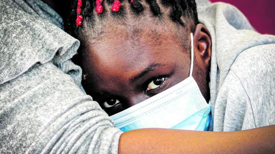 La senegalesa Miriam Touré, de 11 años, durante la entrevista esta semana en Gran Canaria. (L)