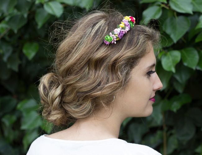 Recogidos de novia: con flores