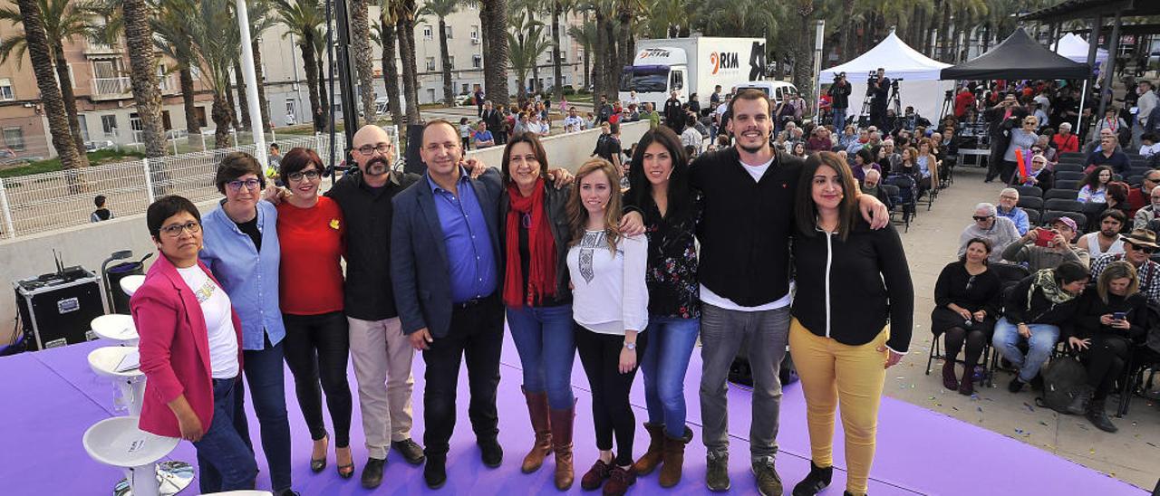 El único candidato alicantino a la Generalitat cierra en Elche. MATÍAS SEGARRA