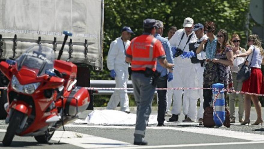 Detenido un ertzaina tras matar a un camionero en Navarra