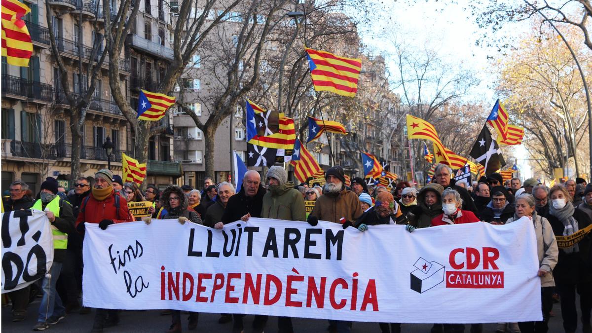 Imatge d'arxiu d'una manifestació dels CDR