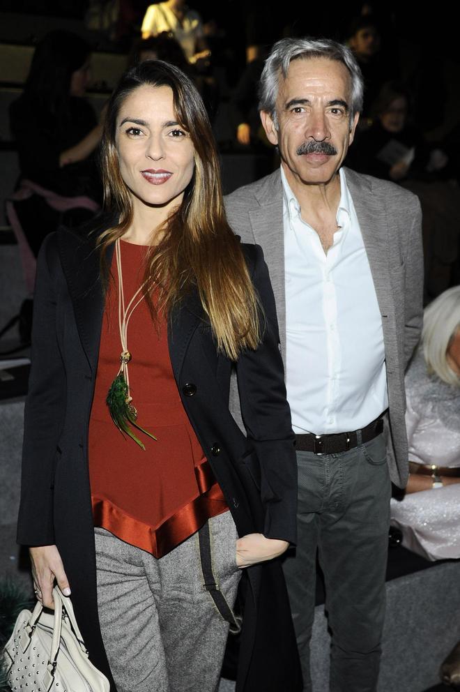 Irene Meritxel e Imanol Arias en el desfile de Ailanto otoño-invierno 2016/17