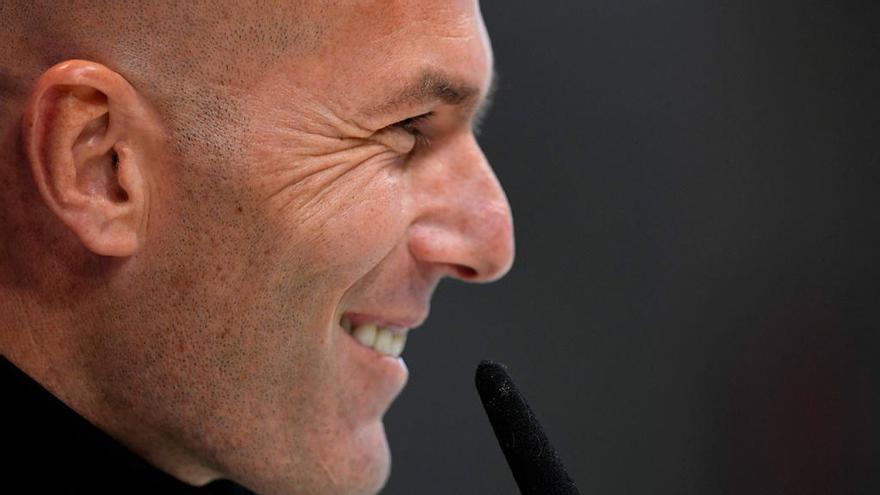 Zidane en la rueda de prensa de Champions // Agencias