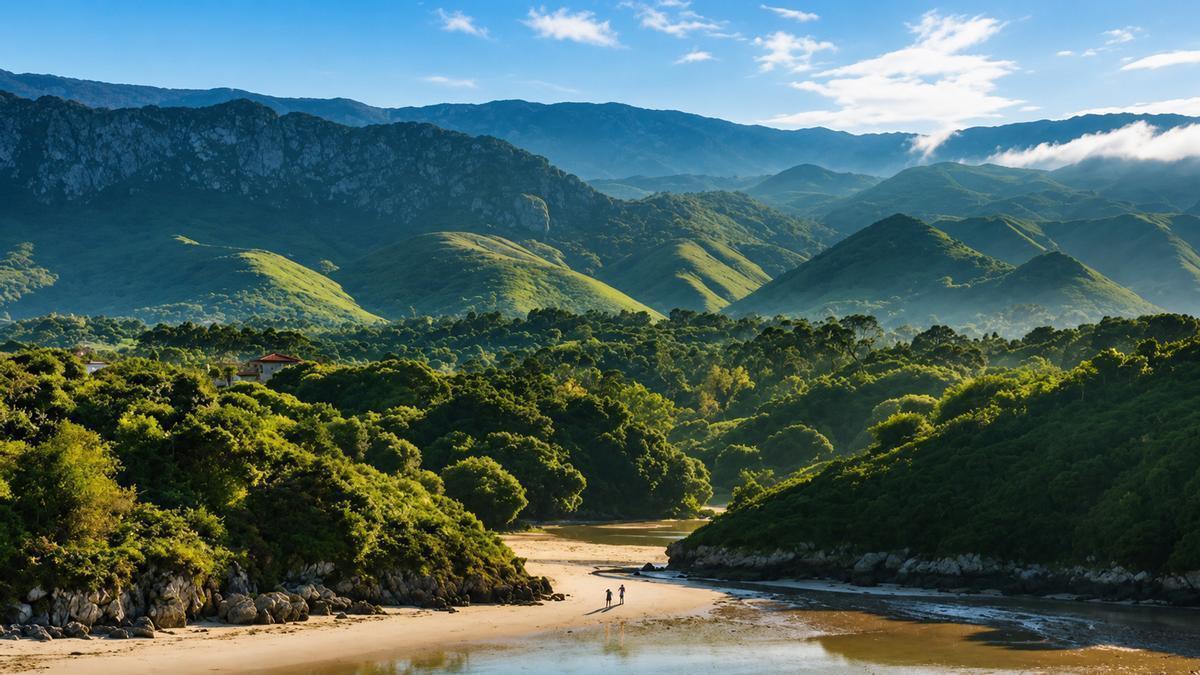 Playa de Poo, en el concejo de Llanes.