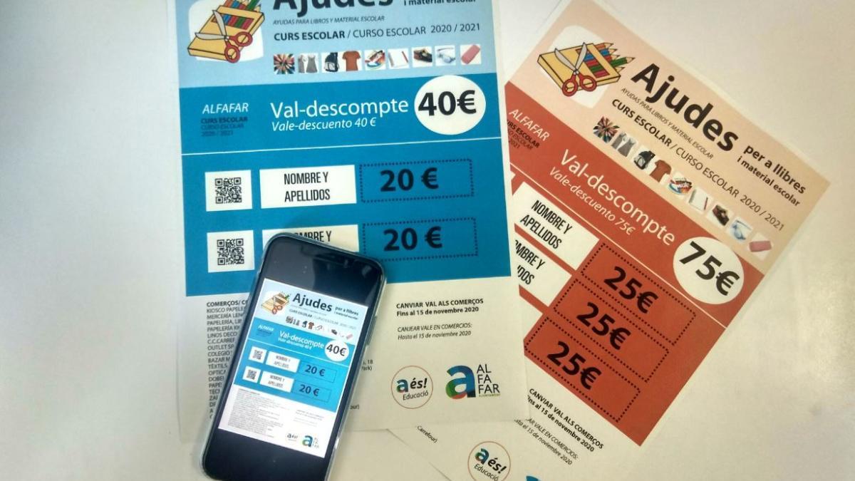 Alfafar entrega 1.460 bonos escolares por vía telemática en el primer mes