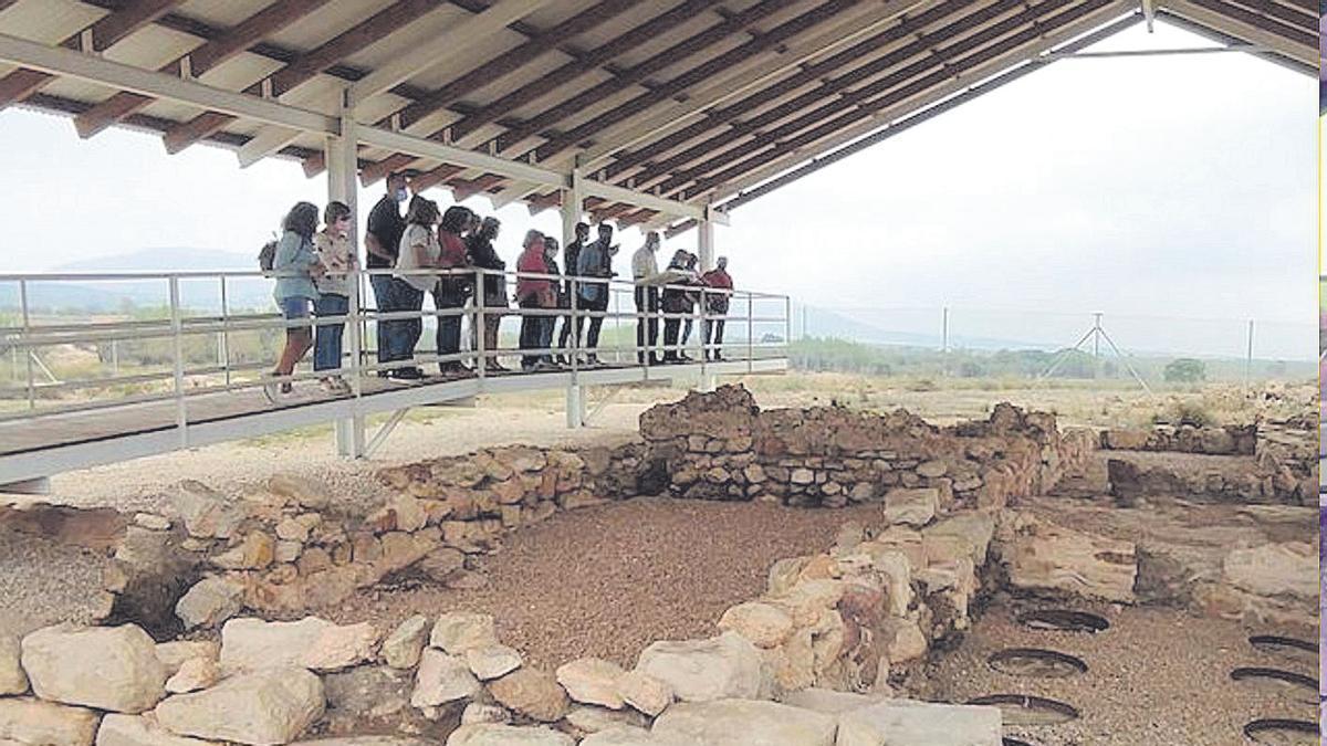 Restos arqueológicos del lagar romano de la Fuente del Pinar.