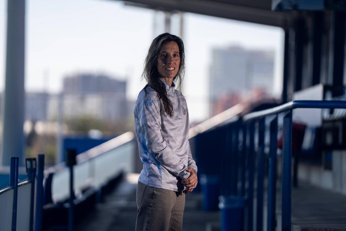 Retrato a Cristina Baudet jugadora del Espanyol de futbol femenino.