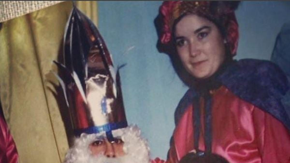 Sara Carbonero de pequeña conociendo a los Reyes Magos