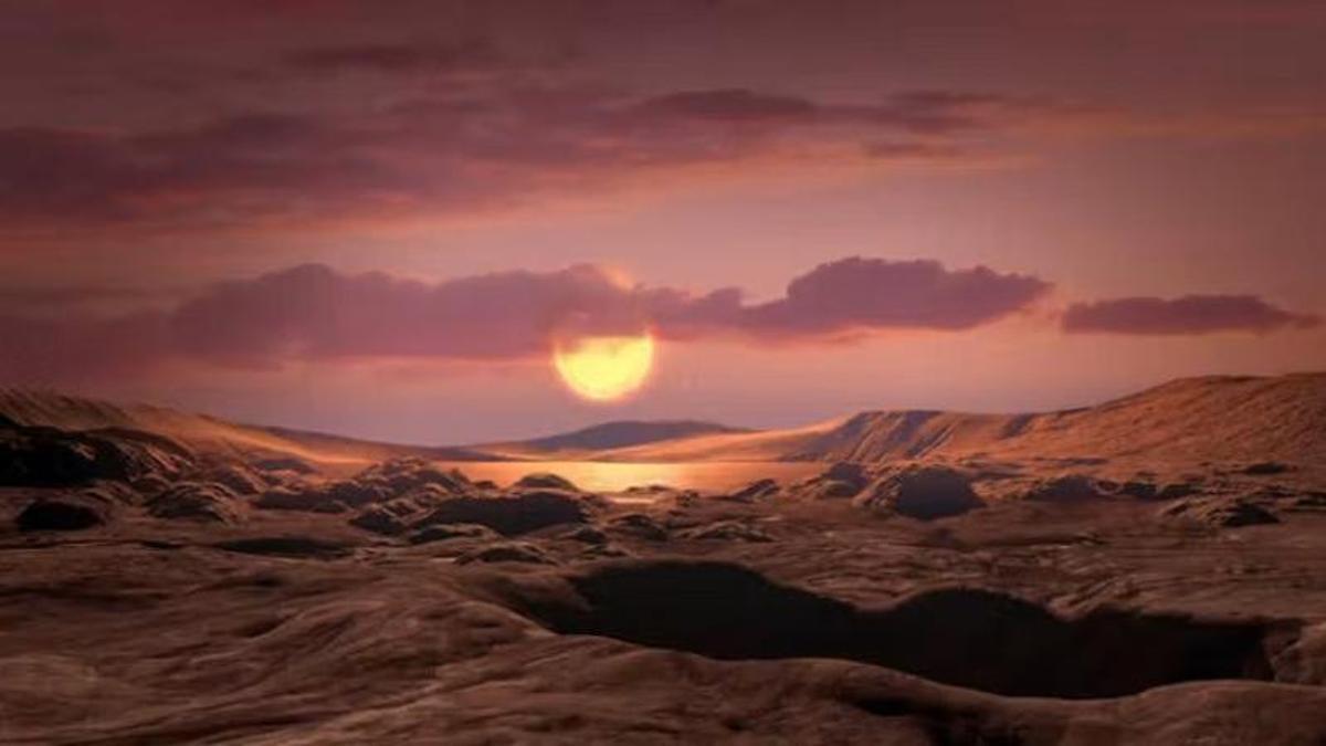 Amanecer en un exoplaneta.