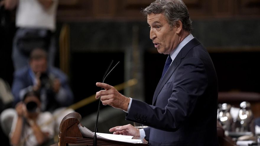 Feijóo a Sánchez: &quot;¿Recuerda sus carcajadas desde esta tribuna? Ya se ríe menos