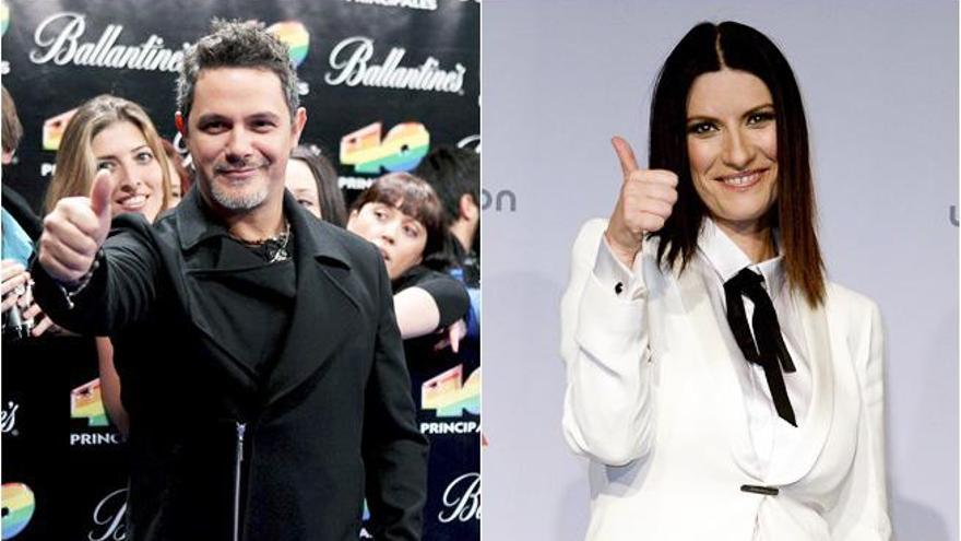 Alejandro Sanz y Laura Pausini.