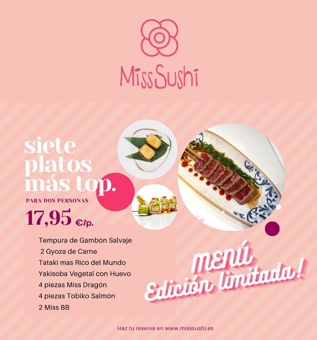 Haz tu reserva en www.misssushi.es