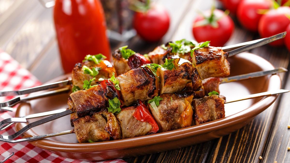 Receta de brochetas de ternera.