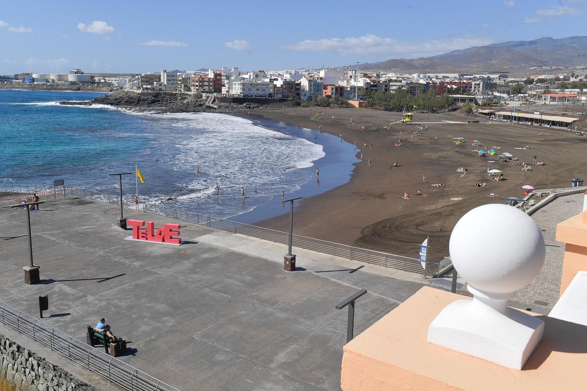 Tiempo en Canarias en la playa de Melenara, en Telde.