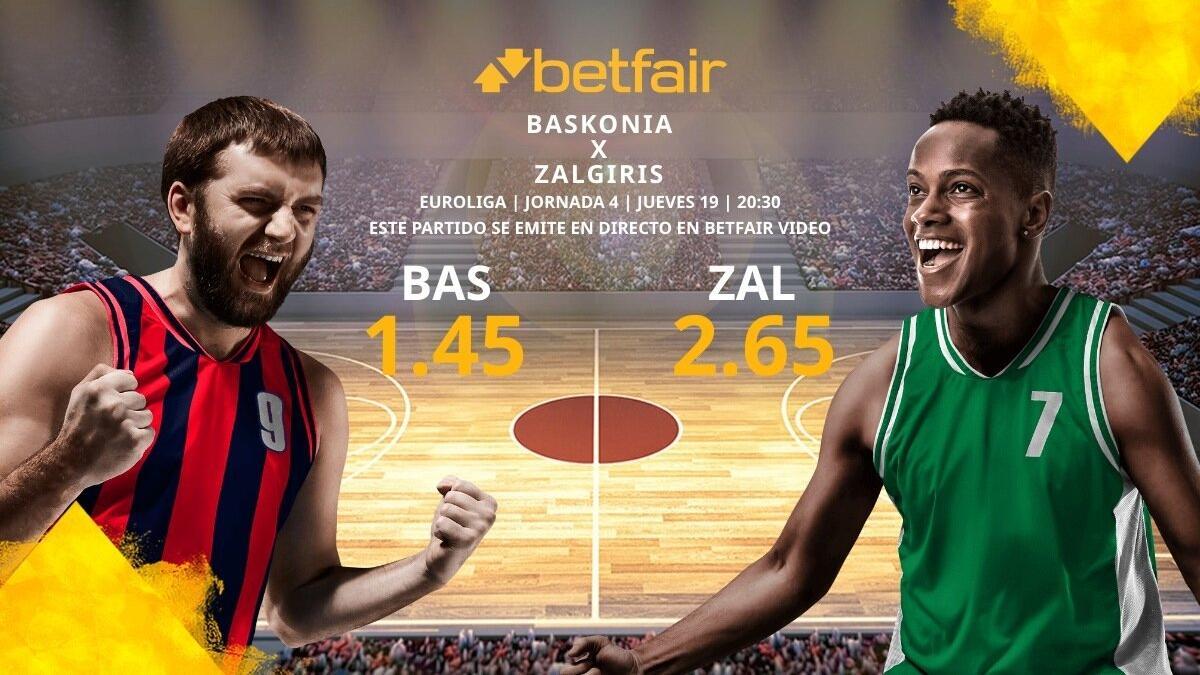 Baskonia Vitoria-Gasteiz vs. Zalgiris Kaunas: horario, TV, estadísticas, clasificación y pronósticos de la Euroliga