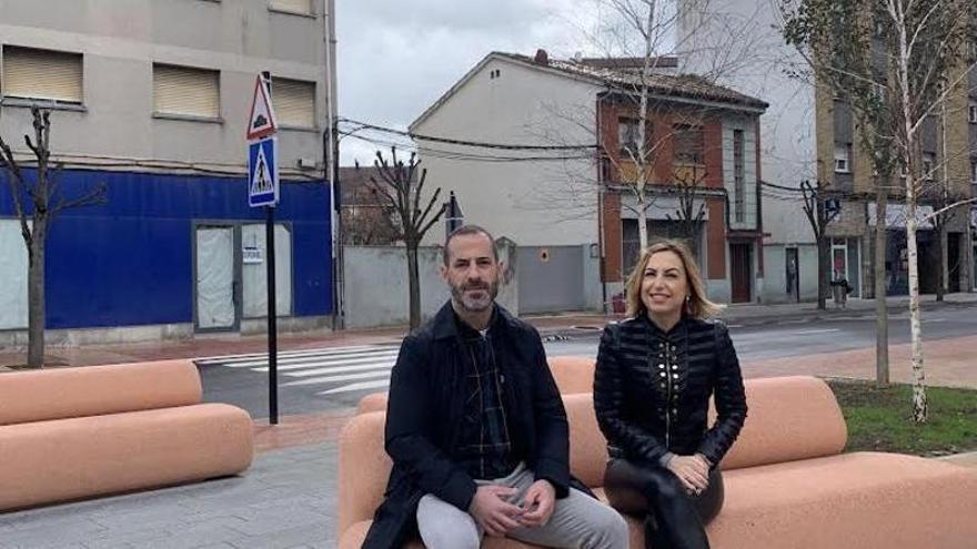 La peatonalización de Severo Ochoa y la renovación de la glorieta de José Tartiere culminan la transformación urbana de Lugones