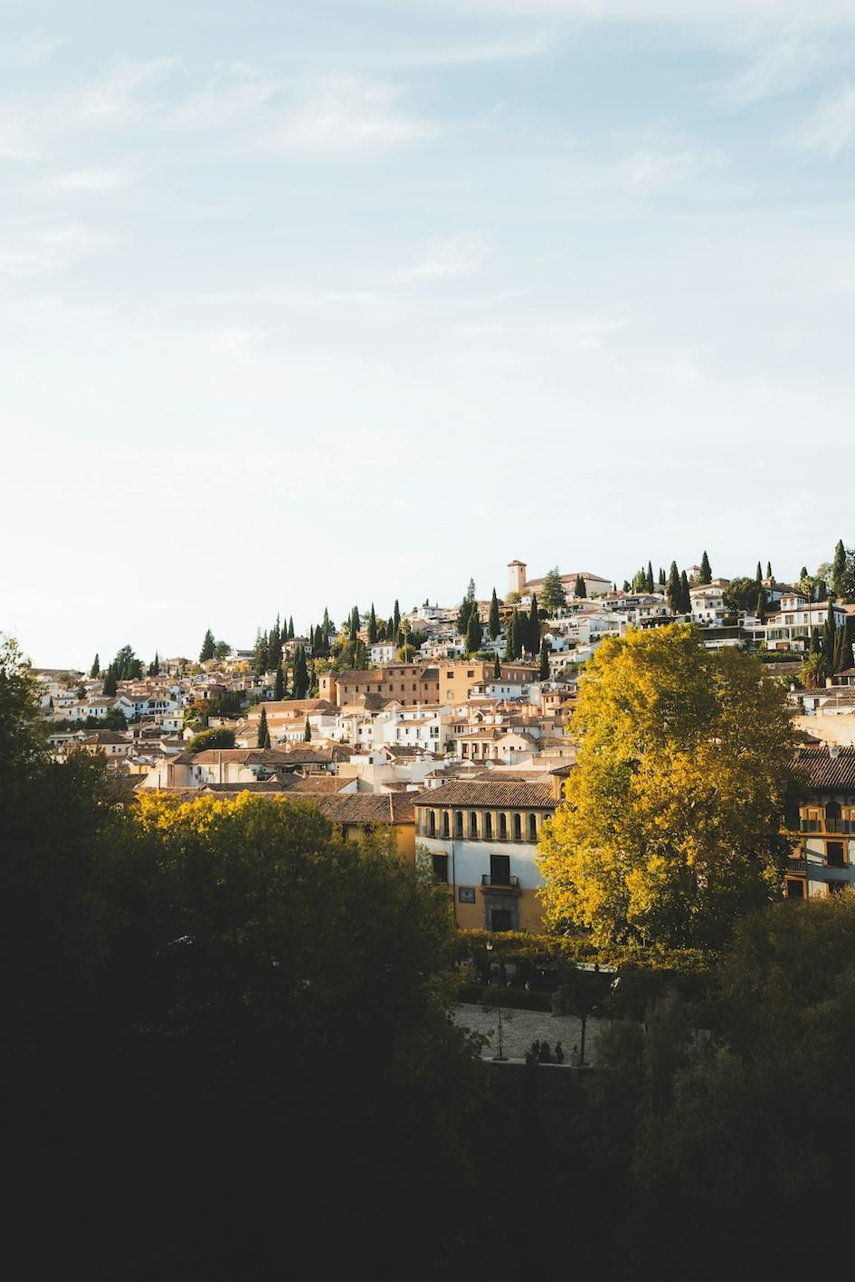 Vista de la ciudad de Granada desde la montaña