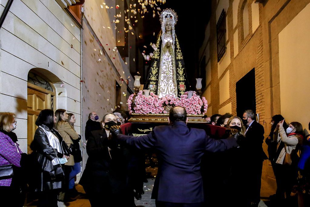 Semana Santa de Lorca 2022: Virgen de la Soledad del Paso Negro, iglesia y procesión