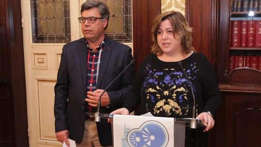 Presentación de la marcha, ayer.