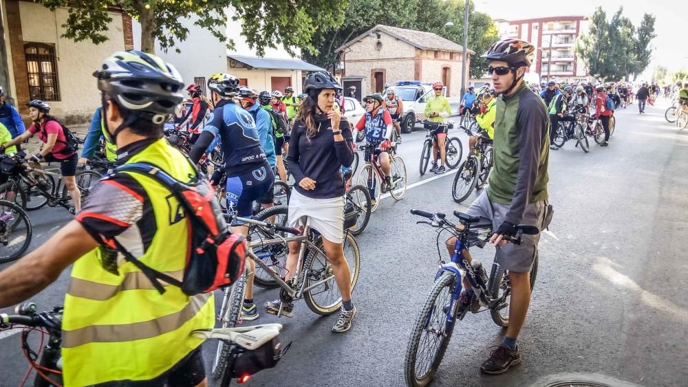 Marcha ciclista por la vía verde Alcoy-Gandia