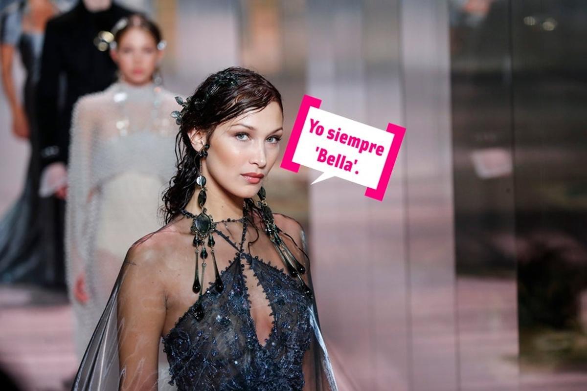 Bella Hadid en el desfile de Fendi