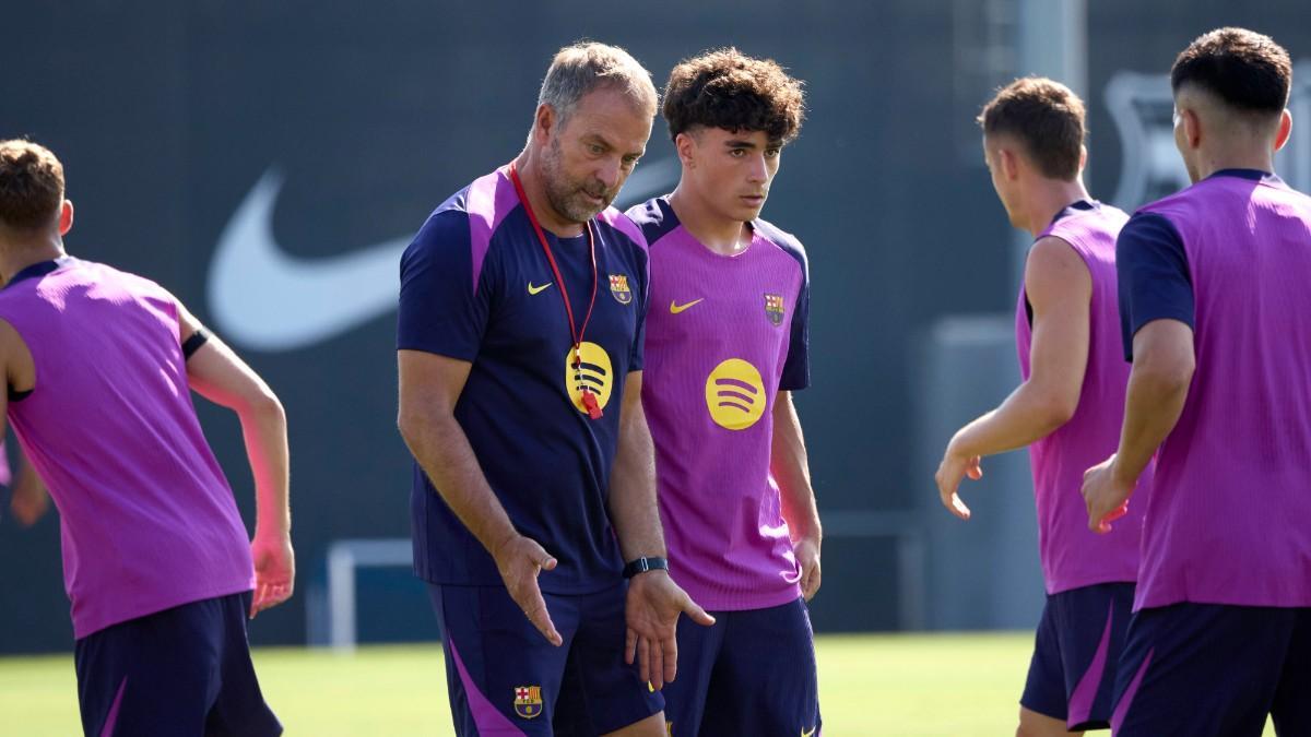 Jan Virgili hizo parte de la pretemporada con el primer equipo del Barça