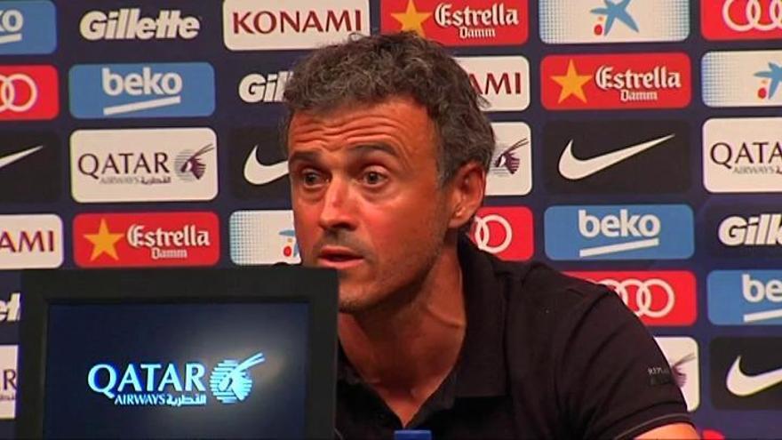 Luis Enrique: " Es un placer ver jugar a Leo Messi"