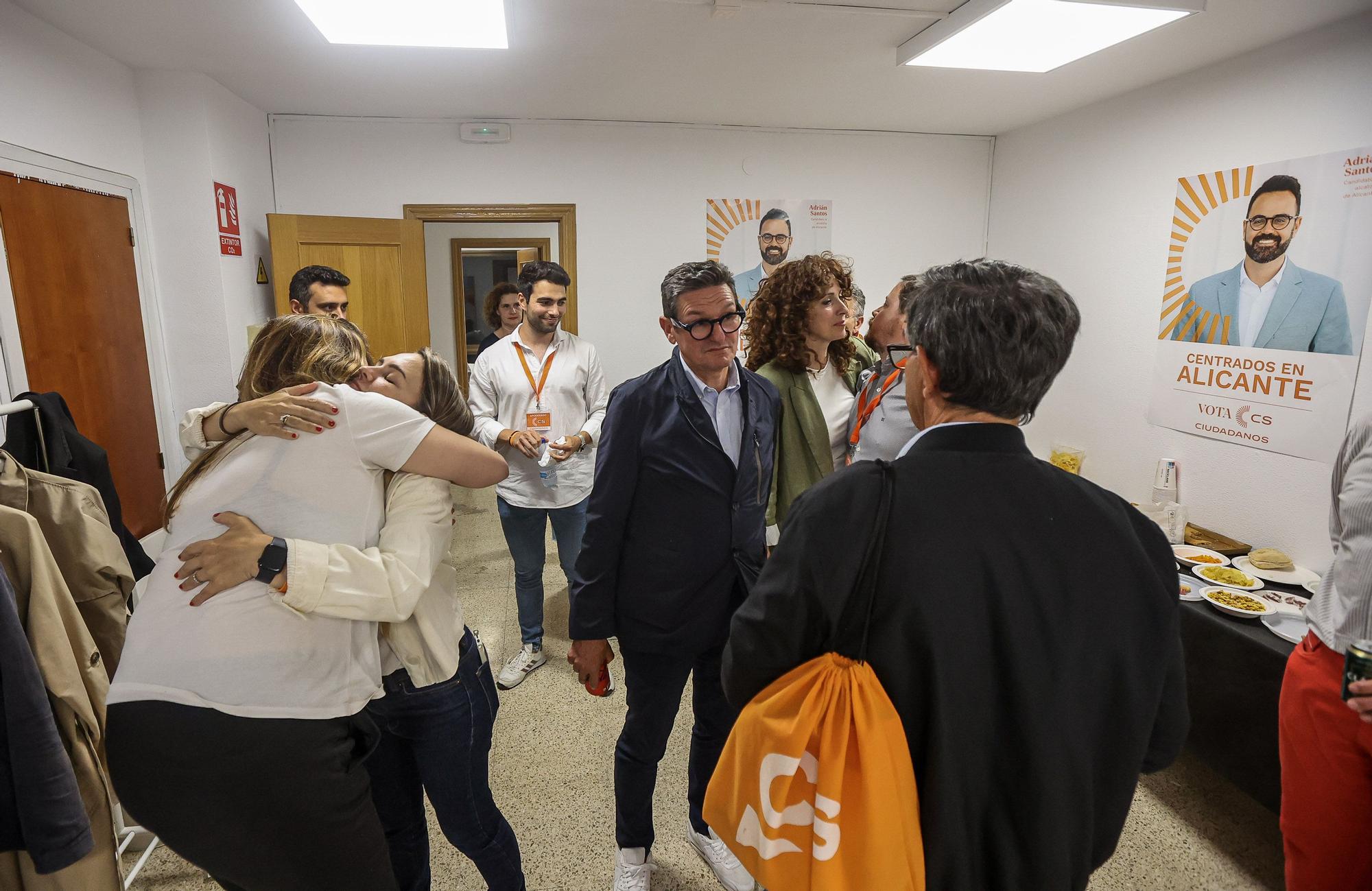 Así ha sido la noche electoral en Ciudadanos Alicante