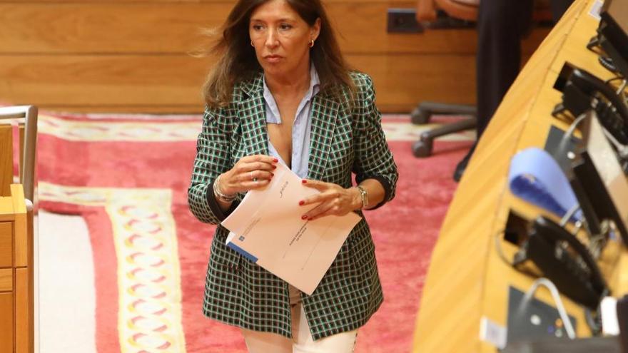 Beatriz Mato, esta mañana, en el Parlamento