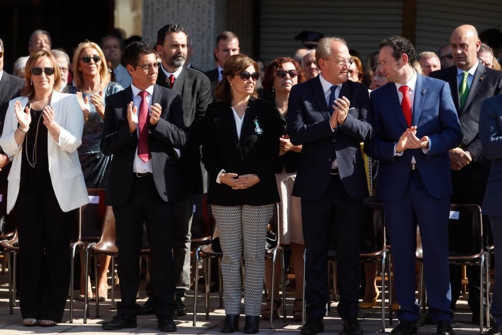 Acto del Día de la Hispanidad en el cuartel de El Rubín, en Oviedo