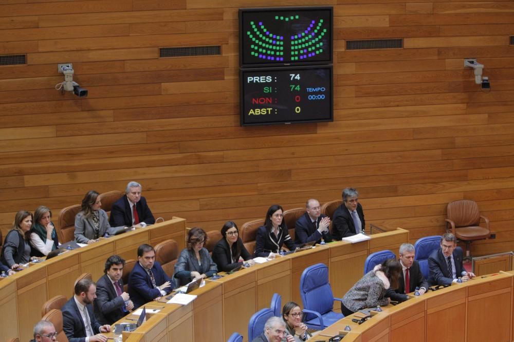 Pleno en el Parlamento de Galicia