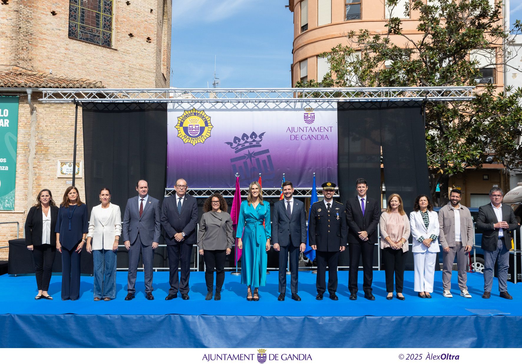 Acto del Dia de la Policía Local de Gandia y reconocimiento a los agentes