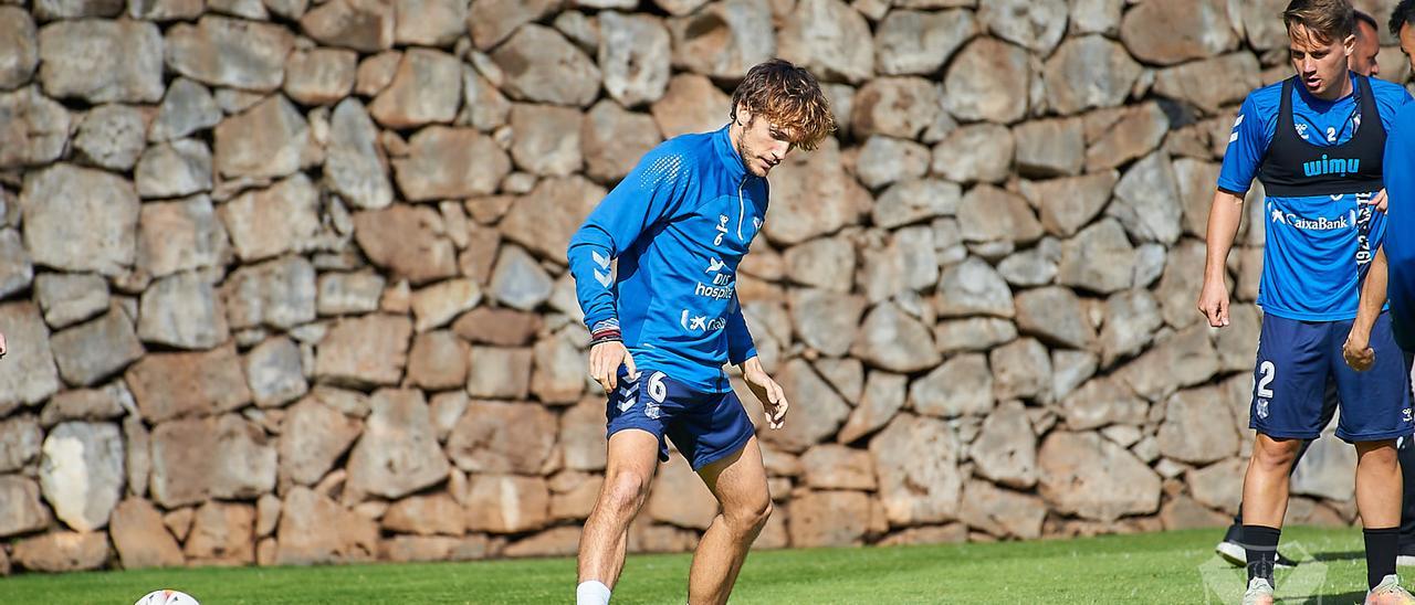 Alexandre Corredera, durante el entrenamiento de este miércoles.