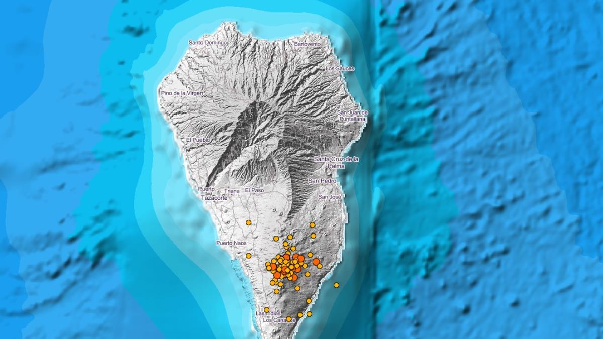 Actividad sísmica en el sur de La Palma