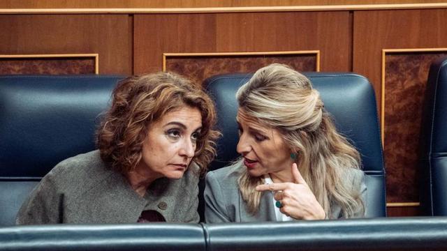 Montero y Díaz, en el Congreso de los Diputados. | Europa Press