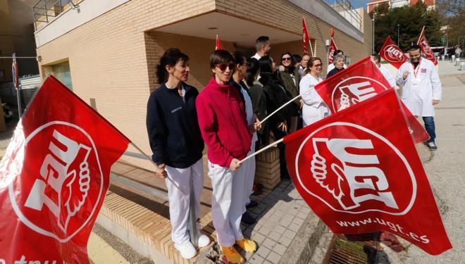 Imágenes de las protestas en Alcoy del personal de Radiología