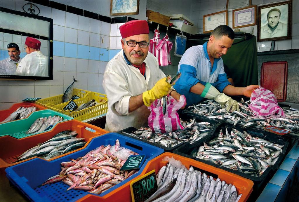 Pescadería en Tabarka, Túnez.