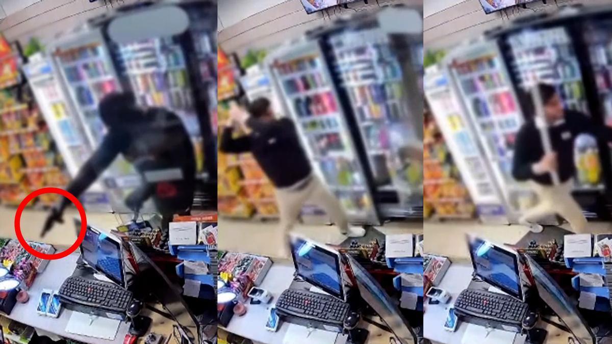 Un atracador armado huye tras ser golpeado a palos por el dependiente en Alicante