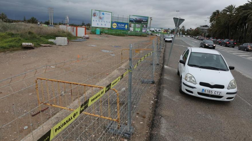 La zona de las obras de la circunvalación sur, paralizadas