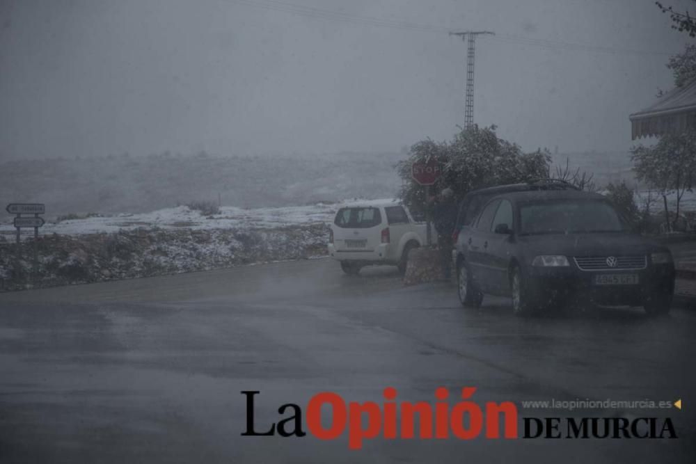 Nieva en las pedanías altas de la comarca del Noro