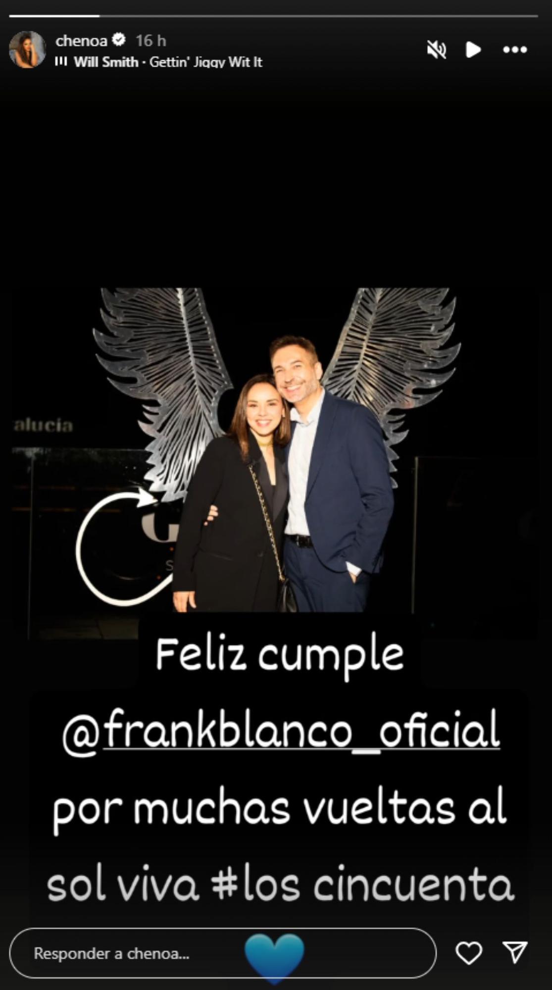 Chenoa se reencontró con Miguel Sánchez Encinas en el cumpleaños de Frank Blanco